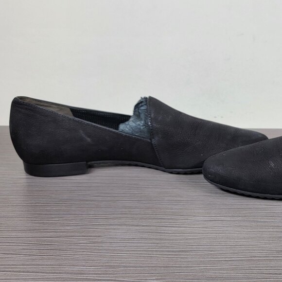 Paul Green Almond Toe Flat, Black Nubuck, Womens Size 7.5 US / 5 UK - Picture 8 of 13